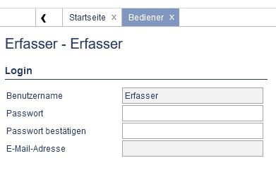 Neues Passwort im Abschnitt Login setzen