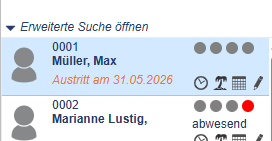 Personalliste: Hinweiskennzeichnung für inaktive Mitarbeitende