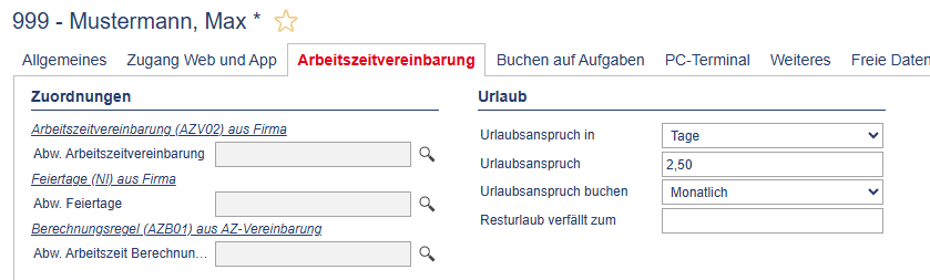 Reiter Arbeitszeitvereinbarung