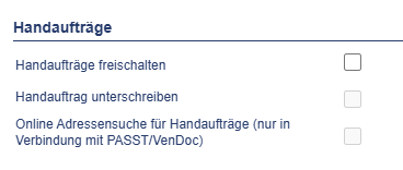 Handaufträge