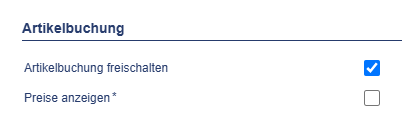 Artikelbuchung