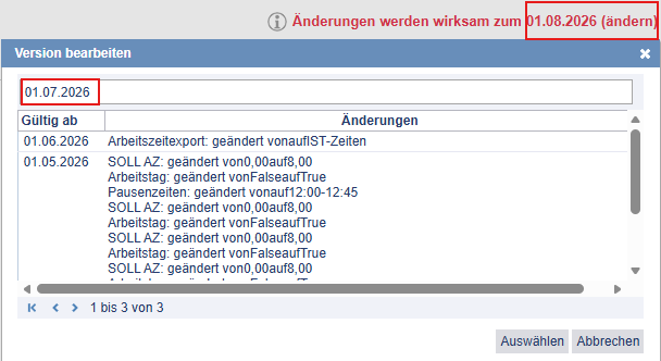 Version bearbeiten