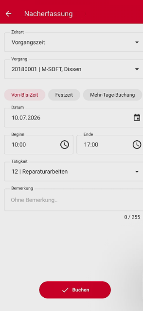 Zeit nacherfassen