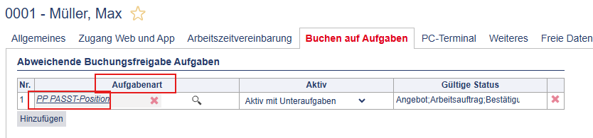 Stammdaten Mitarbeiter